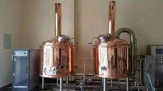 PLC Control Copper Beer Small Home Brewing Systems , Mini Beer Brewery Equipment photo-4