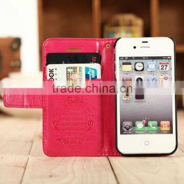 Wallet Case for Iphone 4 4s Leather Case