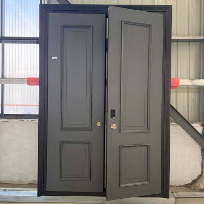 Custom Premium All-Aluminum Thermal Break Entry Door – Custom Size, Color & Design, Shown in Solid Gray Aluminum Panel photo-2