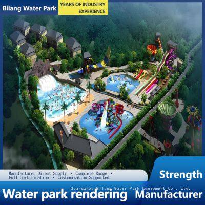 Large Parent-child Water Park Equipment Glass Steel Children's Water Slide Outdoor Water House Water Village Park Design photo-5