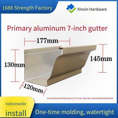 Поставка алюминиевых алюминиевых желобов диаметром 7 дюймов, дренажных желобов для вилл, изготовитель алюминиевых алюминиевых желобов для сбора воды