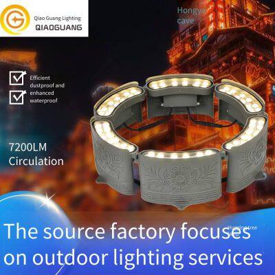 led tree-hugging lights, ring-shaped column-hugging lights, outdoor waterproof tree lighting and spotlighting, hoop tree lights for garden landscape spotlighting