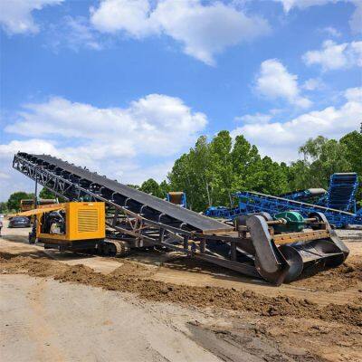Crawler Walking Slag Scraper, Coal Slag Stacking Material Scraper, Remote-controlled Material Reclaiming Conveyor photo-2