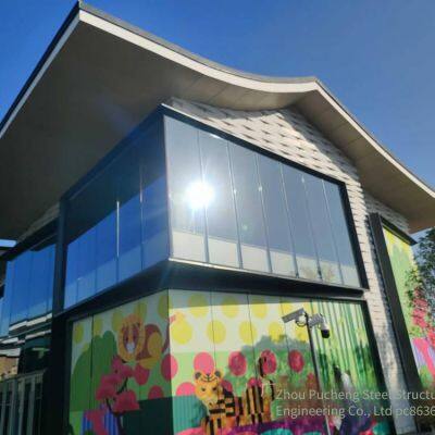 Grid Tube Truss Roof and Canopy for School Gymnasiums and Stations. 0.9mm Standing Seam Aluminum-magnesium-manganese Alloy Panel Roofing System. Numerous Cases in South China. Free Detailed Design. photo-2