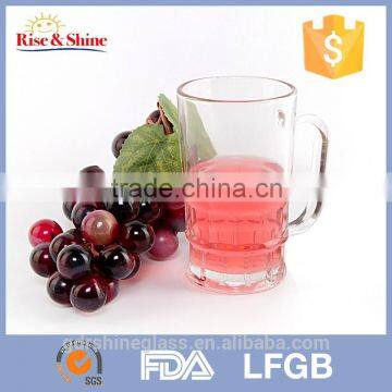 wholesale glass promotion mug/beer glass mug/High quality glass beer mug