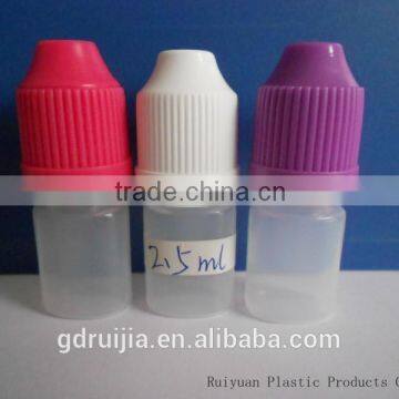 Eye Drop Use and Plastic,PE Material 2.5ml eye dropper bottle