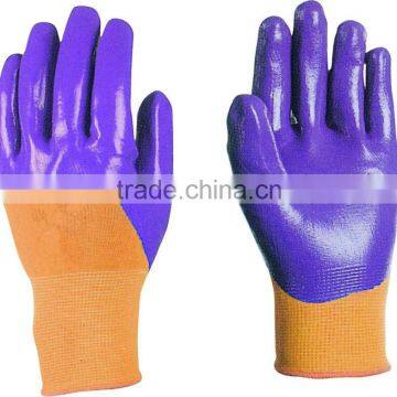 Nitrile coated glove,nitrile coated working glove for sale(gauge:13G)