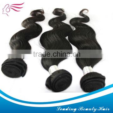 Wholesale good quality tangle free unprocessed natural black Virgin Brazilain human hair weft