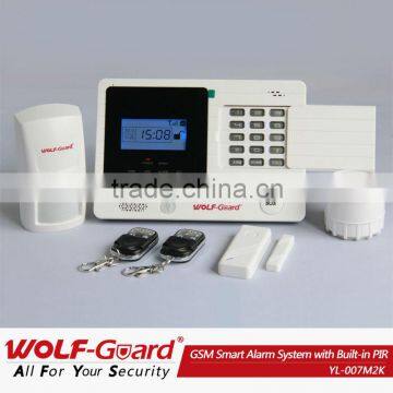 gsm wirelessLCD burglar security alarm home system with CE Rohs FCC certificate