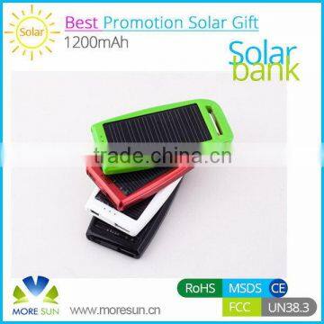 Portable 1200mah usb power bank mini solar charger