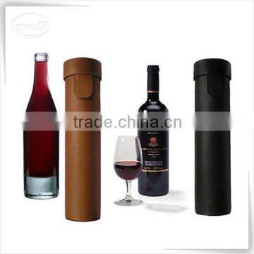 Luxury storage display pu leather wine bottle and glass box                        
                                                                                Supplier's Choice