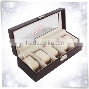 Black eco-friendly leather watch box wholesale