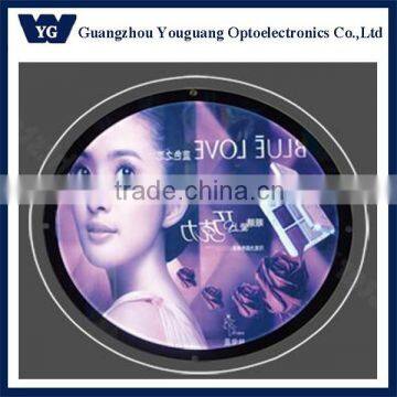 Slim crystal frame acrylic round light box