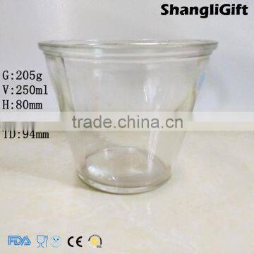 250ml Clear Glass Cup Candle Jar Plain Glassware