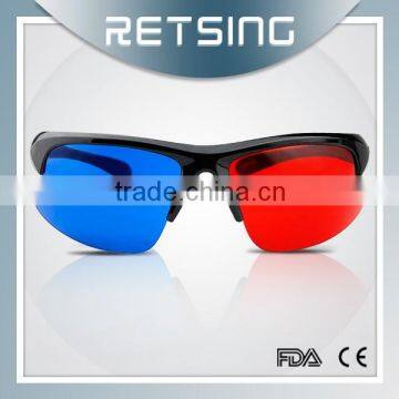 3D glasses red blue plastic for TV/video