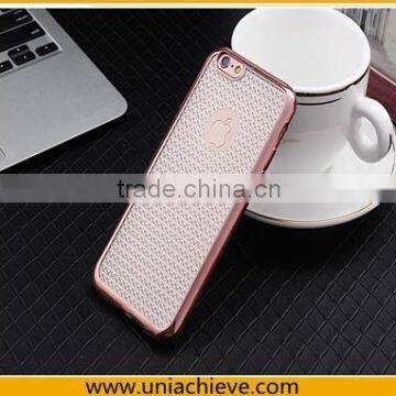 Ultrathin Electroplating Frame TPU Soft Clear Case Skin For Apple iPhone 6S / iPhone 6S Plus Rose Gold