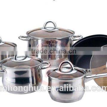 10 PCS stainless steel non-stick pan cookware set