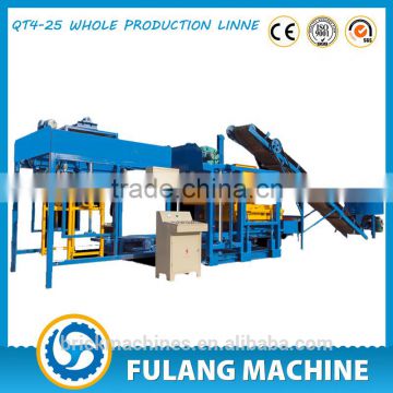 QTF4-25 building machine line hollow block making machine