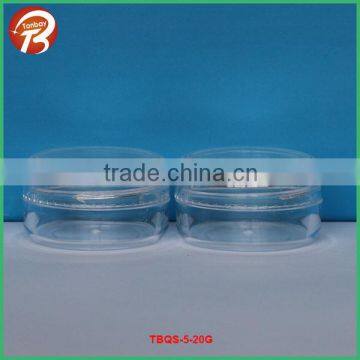 PS plastic clear 20G cylinder container with lid