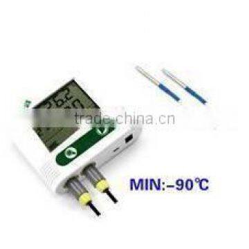 External dual/double probe low temperature data logger
