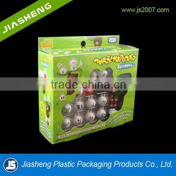 PET Clear blister packaging plastic box for toy packaging with inner plastic tray in Dongguan