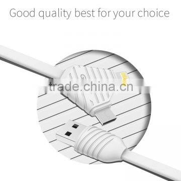 GOLF 2.1A Pineapple Series 2in1data Cable for Iphone 5/5s/6/6s/6plus 1m Quick Charge and Data Pinepple 2in1cable for Micro Phone photo-4