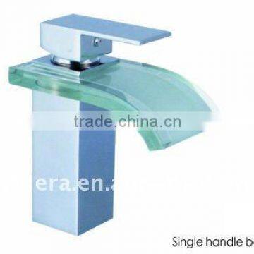 Modern Waterfall Faucet With Glass Plate Spout