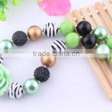 2014 new DIY fashion chunky acrylic bubblegum beads necklace, flower pendant statement necklace ! for kids birthday gift!!