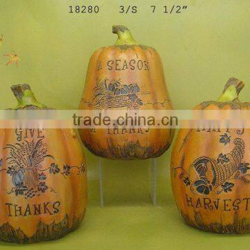 Polyresin Harvest pumpkin decoration