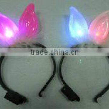 Light Up Rabbit Ears Headband with Multi Color Change