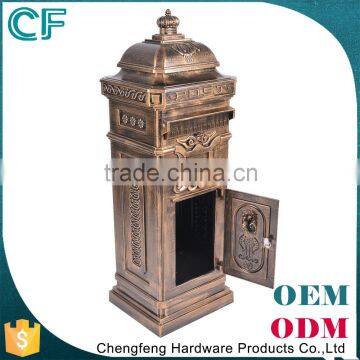 High Level Bronze Die Casting Aluminiun Post Mailbox