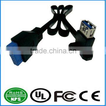 Panel Mount USB3.0 20Pin Extension Adapter Cable Mounting Ears