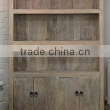 French country style antique solid wood bookcase P18