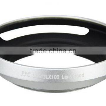 JJC Vented aluminium Lens Hood LH-43LX100 Silver Lens Hood 40.5mm for Panasonic