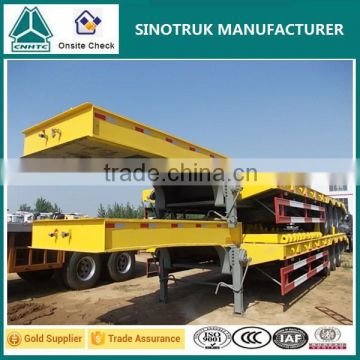 Factory promotion SINOTRUK heavy duty low flatbed semi trailer