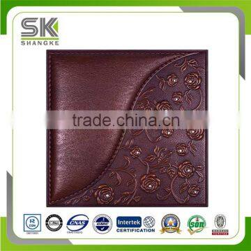 3d leather PU wall panel board instead of wallpaper ceiling also color as you need