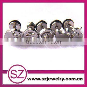 D95 stainless steel stud magnetic earrings