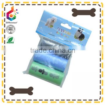 biodegradable dog foot printed dog waste bags