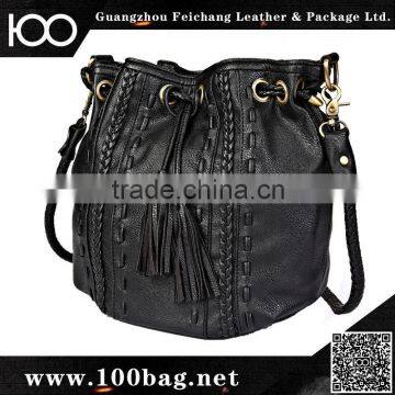 custom fashion leather lady tote bag in guangzhou