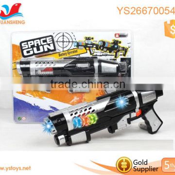 Boy cool toy electric lights music gun battery toy for sale