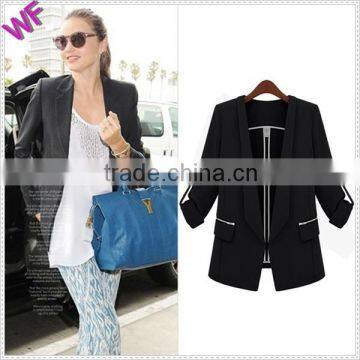 china wholesale alibaba roll up sleeve design ladies blazer