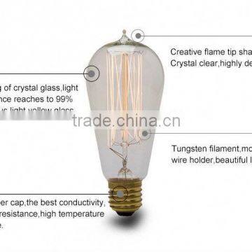 e27 vintage edison light bulb 100w ST58