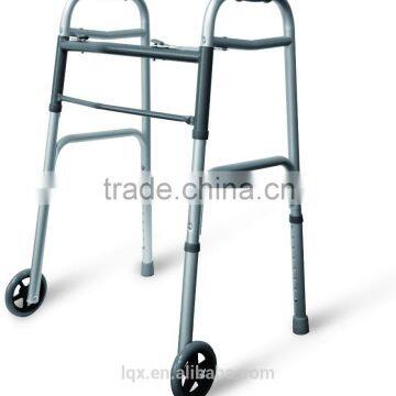 Easy Adjustable Aluminum walker for Elder and Handicapped with 5'castors