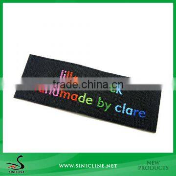 Sinicline Customer Design Colorful Logo Woven Label For Clothing