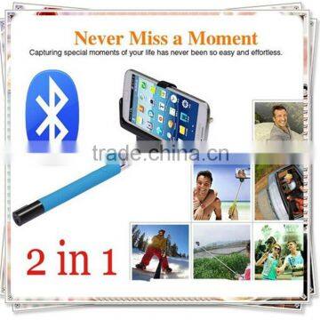 TMO-03 bluetooth monopod selfie stick , colorful wireless monopod bluetooth selfie stick