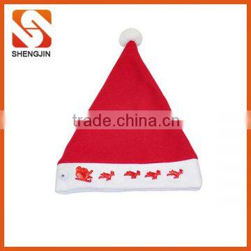 SJ-6903 Cheap cute christmas hats Felt led santa hats