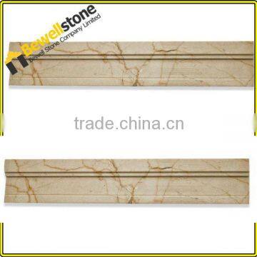 Crema Marfil Marble Baseboard Crown Molding 4x12 Polished