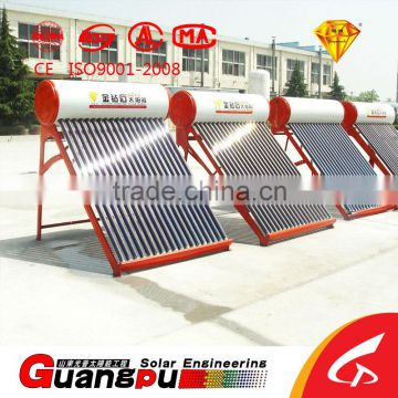 three target evacuated tube non-pressure solar water heater