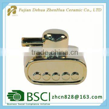 Electroplating Ceramic Tanks Shape Desgin Piggy Bank photo-3
