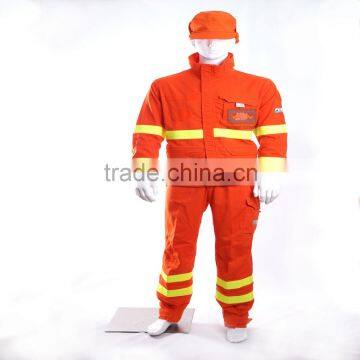 high visibility flame resistant oil rig coveralls with EN ISO 11612